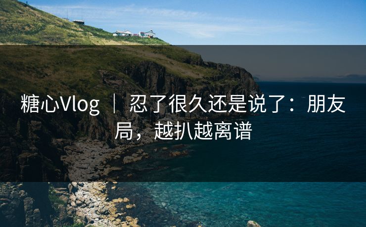 糖心Vlog ｜ 忍了很久还是说了：朋友局，越扒越离谱